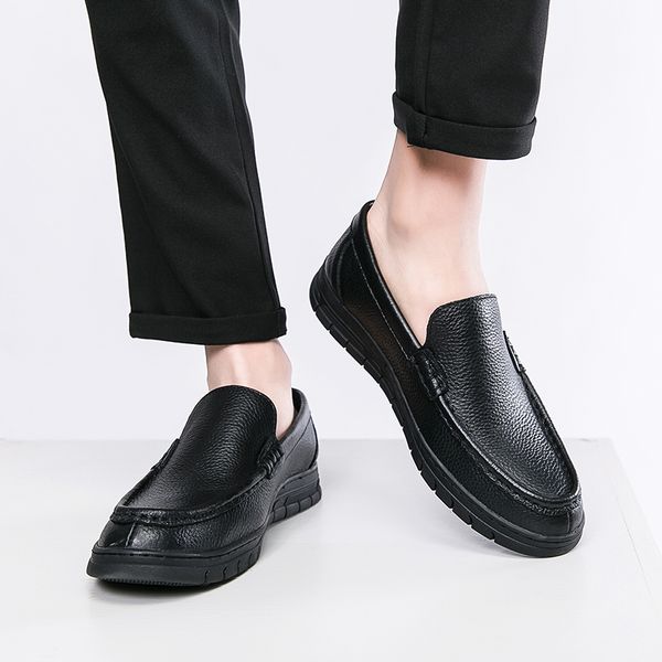 

leisure male mens mens 2020 de black hombre sneakers para spring leather fashion sapatos flat masculino zapatos slip