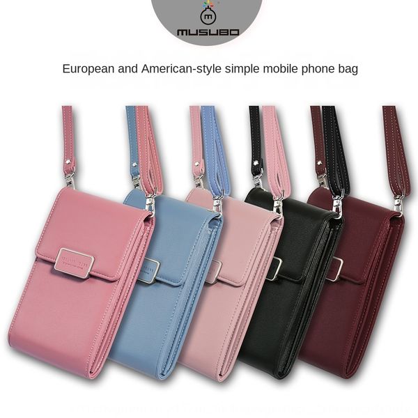 

rp6ou 2019 new diagonal fashion shoulder phone internet red shoulder bag korean buckle simple pu leather small lady mobile phone bag fashion