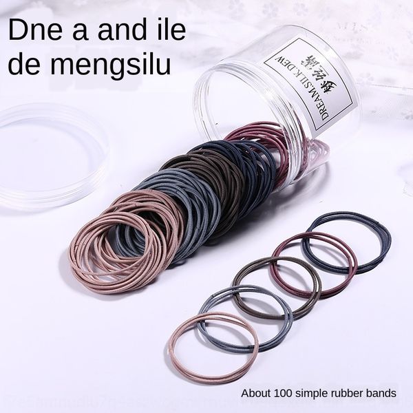 

children's head rope girl's rubber simple princess tie hair does not hurt hair band baby rubber band headwear, Slivery;white