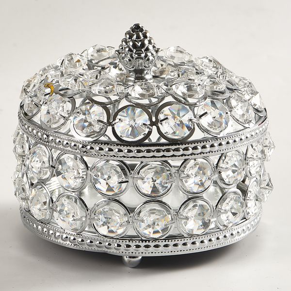 

large silver jewelry box organizer for women girls, jewelry display storage holder case for necklace earrings bracelets rings watches