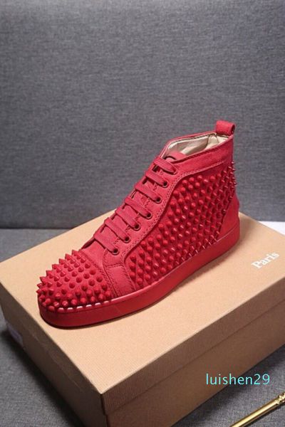 

2020 red bottom мужские женские кроссовки chaussures homme femmes bottoms тренеры мужчины когти черный белый turnschuhe обувь l29, Black