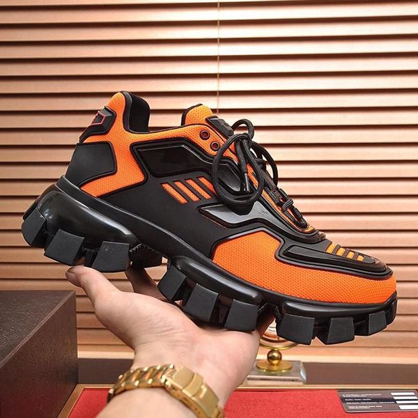 

cloudbust thunder knit sneakers mens shoes outdoor walking comfortable footwears plus size lace -up low sports men shoes drop ship, Black