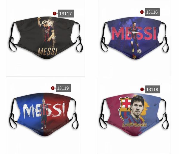

2020 new popular face mask luxury designer 5 layer famous brand face masks football team manchester league messi reusable mask