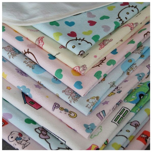 

ydow2 printed fur ring cloth single-layer diapers waterproof sheet bed hat bed sheet mattress nursing mattress care pad baby leakage-p