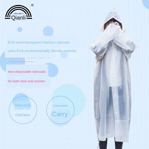 

qianli взрослые загустеют, не одноразовые открытые тысячи миль для взрослых путешествия плаща eva моды света плаща