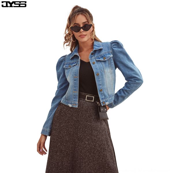 

20080women's bubble sleeve palace style slim denim 20080women's coat coatbubble sleeve palace style slim denim coat, Black;brown