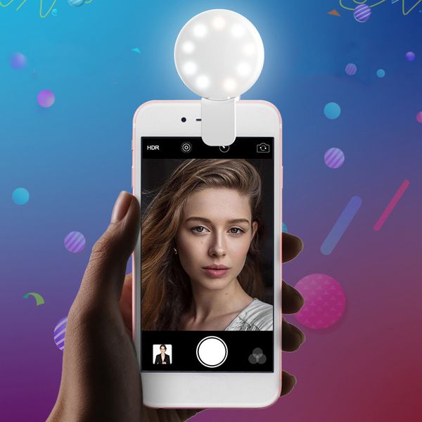 

usb charge led selfie ring light for iphone supplementary lighting night darkness selfie enhancing ring light for laparo+luz