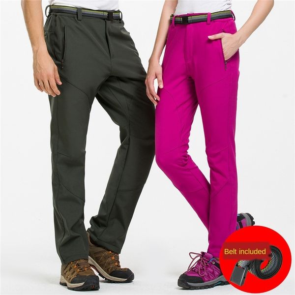 

outdoor windproof waterproof mountaineering ski women's jackettrousers jacket pants thickened fleece jacket pants for men and women, Blue;black