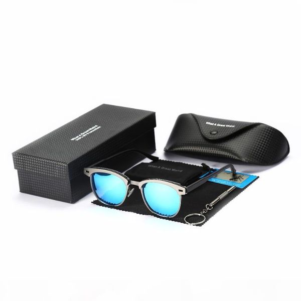 

classic luxury men sunglasses for man anti-reflective mens light weight smart frame designer sun glasses with box birthday gift, White;black