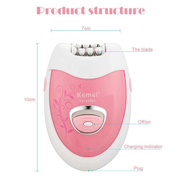 

selling 2 in 1 rechargeable electric hair removal device wireless epilator skin care ladies hair removal device km 6199a ugwzr