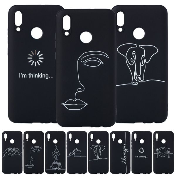 

silicone case on for huawei p smart 2019 couqe soft tpu back cover for huawei psmart 2019 / honor 10 lite 6.21" slim phone cases