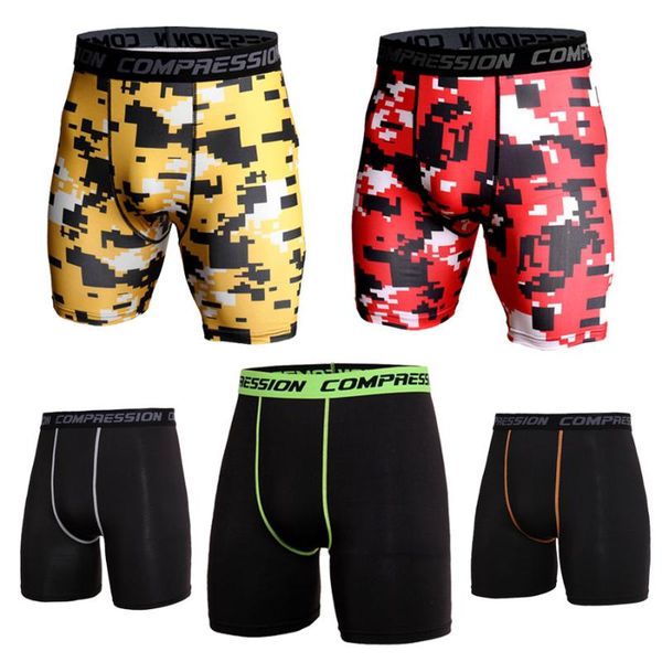 

running shorts compression men tights workout leggings sports slim gym male pants fitness, Black;blue