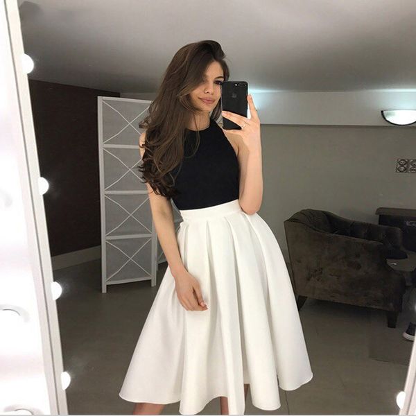 

chic холтер линия homecoming платье sxey backless короткое платье длиной до колен атласная выпускные платья сшитое, Blue;pink