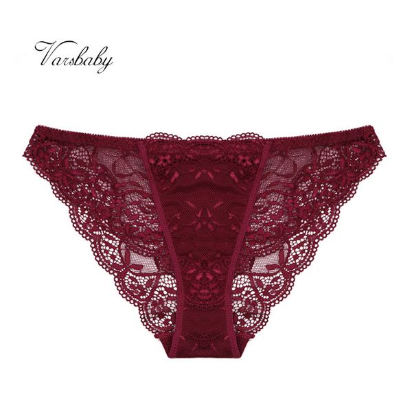 

women's panties varsbaby low-rise briefs floral lace underwear breathable embroidery s  l xl for women, Black;pink