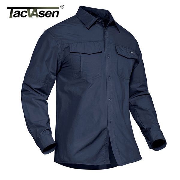 

tacvasen summer tactical shirts men lightweight quick dry cargo work shirts long sleeve combat army fish, White;black