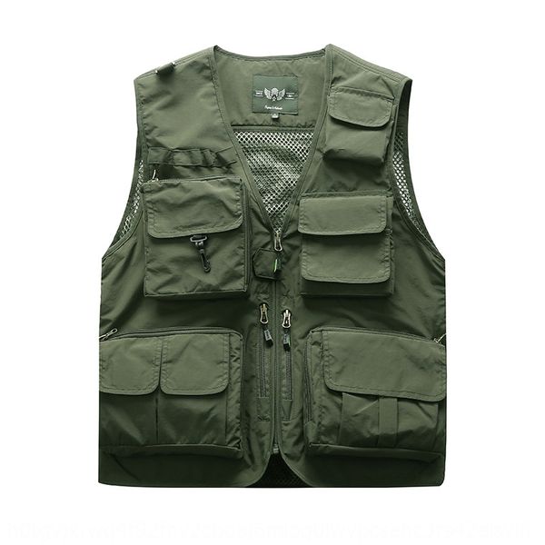 

men's outdoor quick-drying casual large size loose pgraphy vest vestfishing tactics wear-resistant mesh multi-bag vest 8898, Black;white