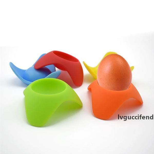 

20pcs silicone egg holder tray breakfast hard boiled egg cup seat eggs cooker tool kitchen accessory wholesale