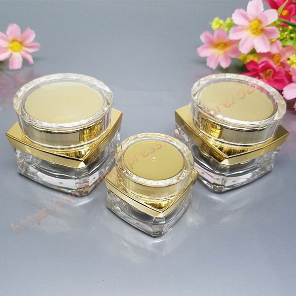 

storage bottles & jars grade cosmetics suit packing, 5g/15g square cosmetic acrylic jar, for eye cream/mask cream/facial cream container