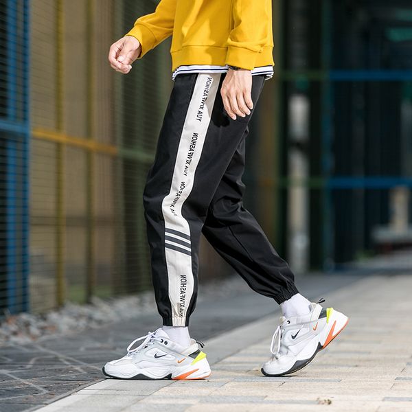 

2020 new patchwork hip hop cargo pants fashion casual harem pants sweatpants bf harajuku sweatpants, Black