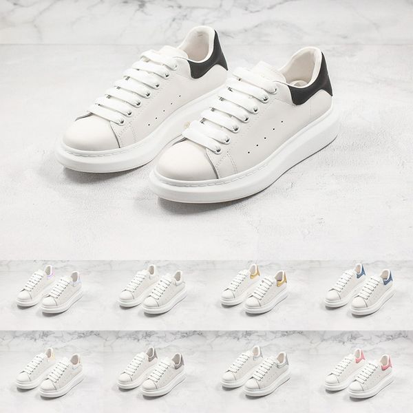 

дизайнер кроссовки классический белый обувь верхней кожи мужской женский моды платформы обувь плоские вскользь кроссовки для мужчины женщины, Black