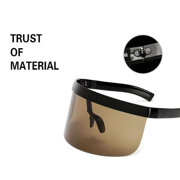

oversized anti-peeping anti-saliva protective sunglasses outdoor uv eye protection sunglasses a66, White;black
