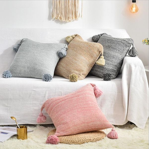 

tassel pillow case car pillows cover pgraphy props lunch popular without cores