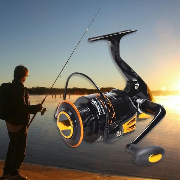 

ga6000 4,7: 1 spinning reel рыбалка рыбалка металл колеса лески колеса spinning wheel front drag спиннингом