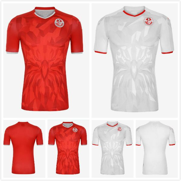 

20 21 тунис сборная футбол джерси 7 msakni 10 хазри 23 sliti wahbi khaoui fakhreddine ben yousse hamza пользовательские красный футбол рубаш, Black;red