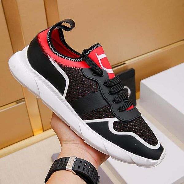 

fashion classic b21 neo sneaker in black and red technical knit mens shoes casual comfortable sports lace -up shoes drop ship fast delivery