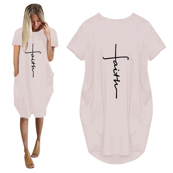 

dresses womens letter o-neck summer sell loose knee length clothing women designer casual comfortable dress, Black;gray