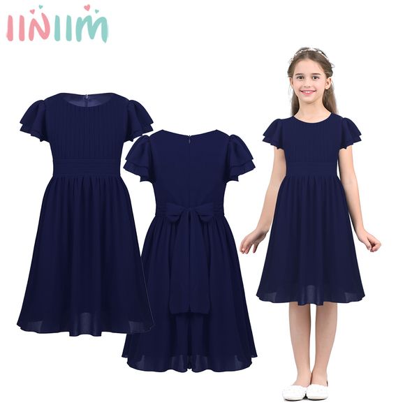 

iiniim kids vestido de festa priness dress layered pleated flower girl dress summer elegant teen wedding birthday party dress t200709, Red;yellow