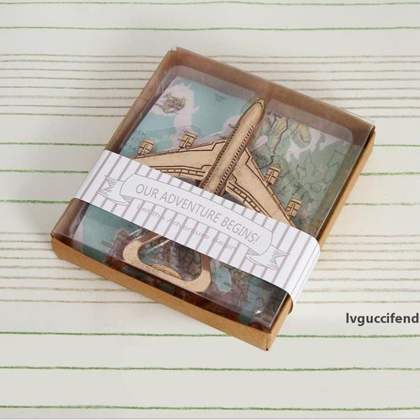 

let the adventure begin antique airplane bottle opener wedding favors party gifts