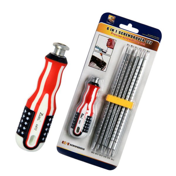 

6 in 1 replaceable screwdriver set tool hardware tool replaceable screwdrive