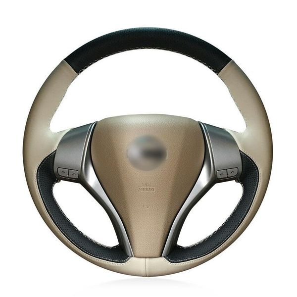 

for issan teana 2013-2018 car steering wheel cover hand-stitched diy custom