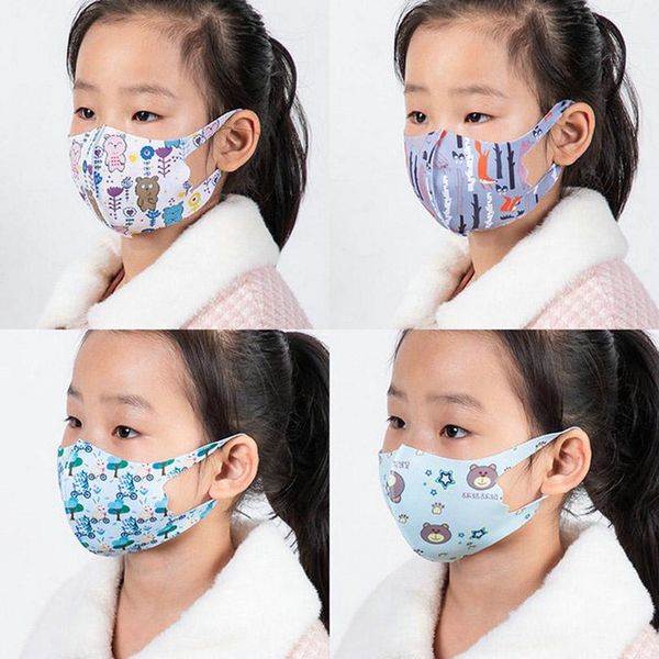 

designer face masks fashion kids face mask children's cartoon printed masks can wash children's protective breathable spring summe