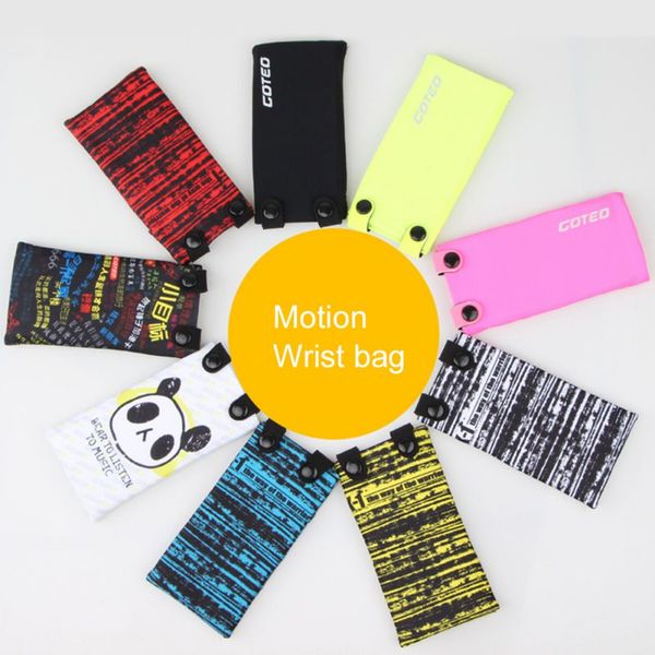 

outdoor sports wrist bag elastic close-fitting mini cartoon arm bag men and women cell phone holder key package n