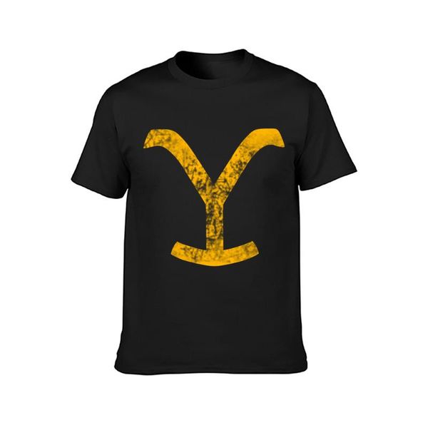 

yellowstone dutton ranch logo y weathered t shirt funny casual letters over size s-5xl loose cotton customize shirt, White;black