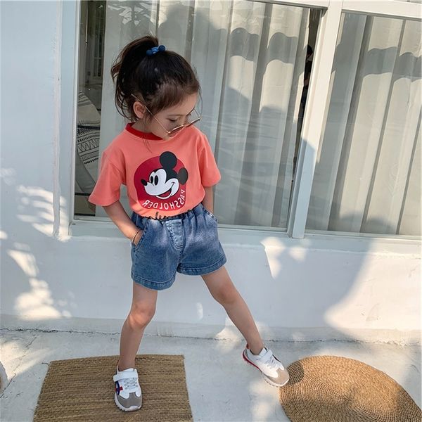 

sqp7p 2020 summer new shorts casual children's denim shorts korean style girls western style all-match casual pants children's bab, Blue