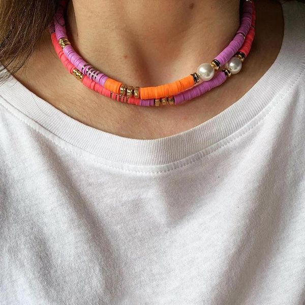 

artilady pearl pendant necklace beads women jewelry friendship boho chokers gift wholesale drop shipping, Silver