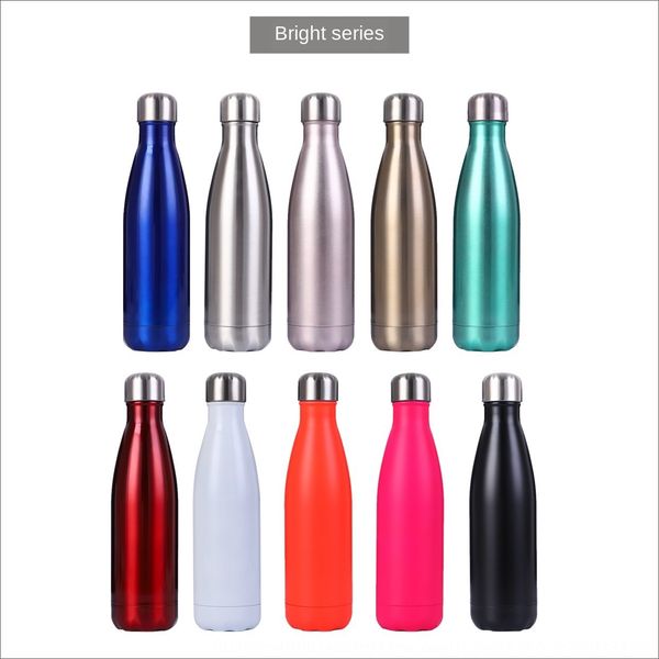 

gift thermos cup vacuum cup cola cola bottle fashion brand sports kettle 304 stainless steel creative bright paint coke bottle