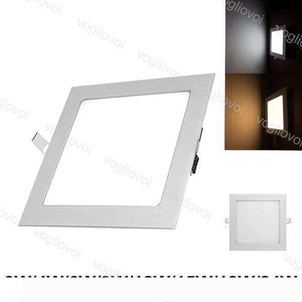 

downlights 3 4 6 9 12 square recessed ultra thin aluminum acrylic side emitting cool white led for office school living room dhl
