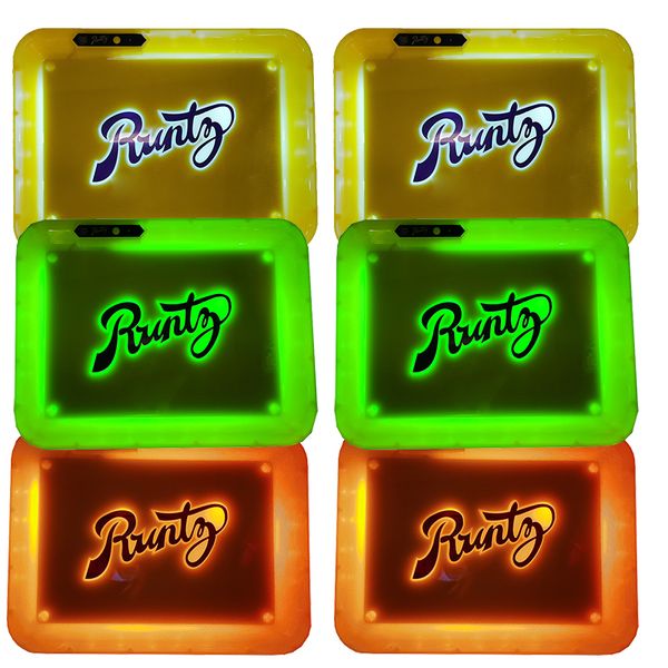 

LED Glow Trays Rolling California Runtz Trays Glowing Dry Herb RGB Emitting Roll Tray Rolling Holder 28*20.8*3.6cm