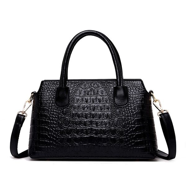 

vintage fashion luxury crocodile pattern tote bag ladies genuine leather shoulder bags for women 2020 handbag trends