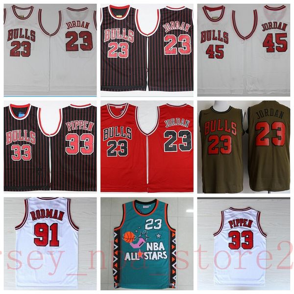 

mens chicago bulls 23 michael jd jersey 91 rodman 33 pippen jersey basketball jersey, Blue;black