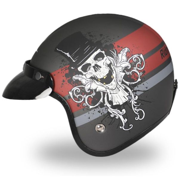 

motorcycle helmet 3/4 open face riding helmet vintage moto retro cafe racer motocross biker touring motorbike casco