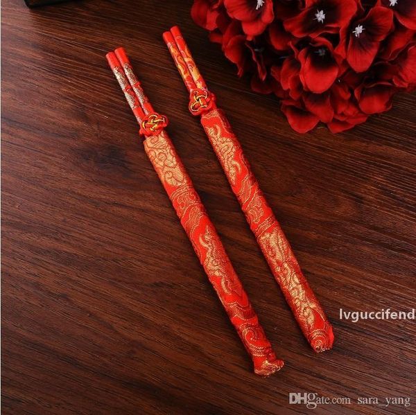 

new wood chinese chopsticks,printing both the double happiness and dragon,wedding chopsticks favor