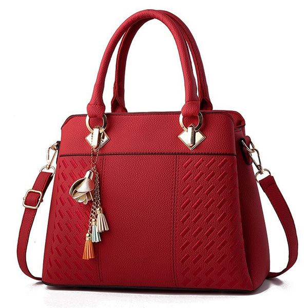 

women's handbag vintage tassel big tote female shoulder bag messenger casual bag leather large crossbody ladies