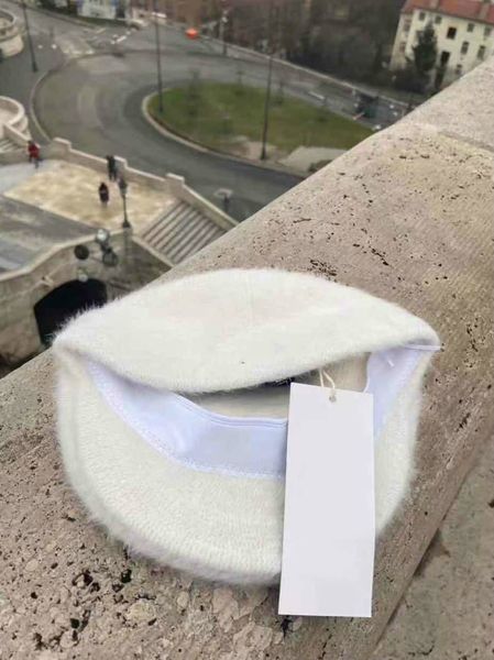 

fur beret edition mens kange fall animal winter rabbit hat light cap beret real kangaroo velvet embroidery apjsu, Blue;gray