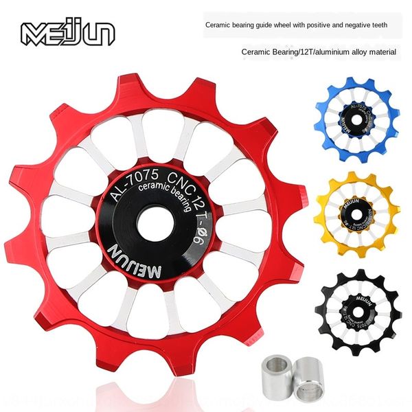 

o6dmx guide wheel 12t positive and negative tooth ceramicpeilin mountain road folding car aluminum alloy rear dial bicycle ceramic bicycle