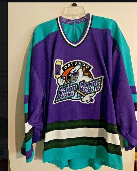 

custom men youth women vintage vtg 90's ihl echl bauer orlando solar bears 30 r 29 david bell vintage hockey jersey size s-5xl, Black